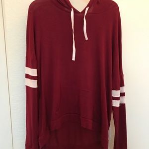 Burgundy long sleeve tee